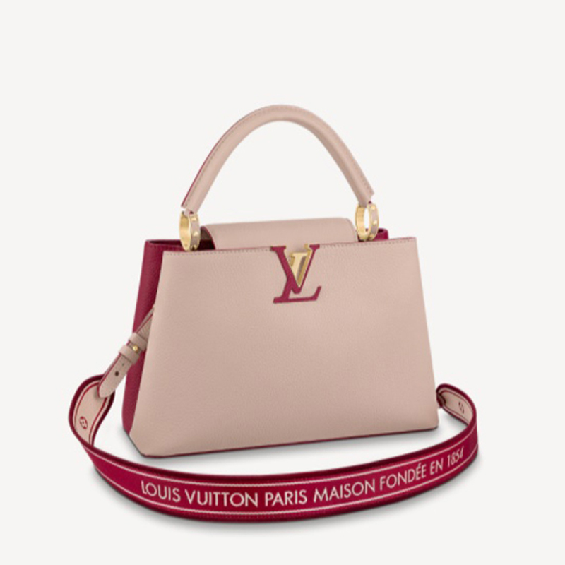 Louis Vuitton CAPUCINES MM  Handbag M58610 Shell/Red Wine